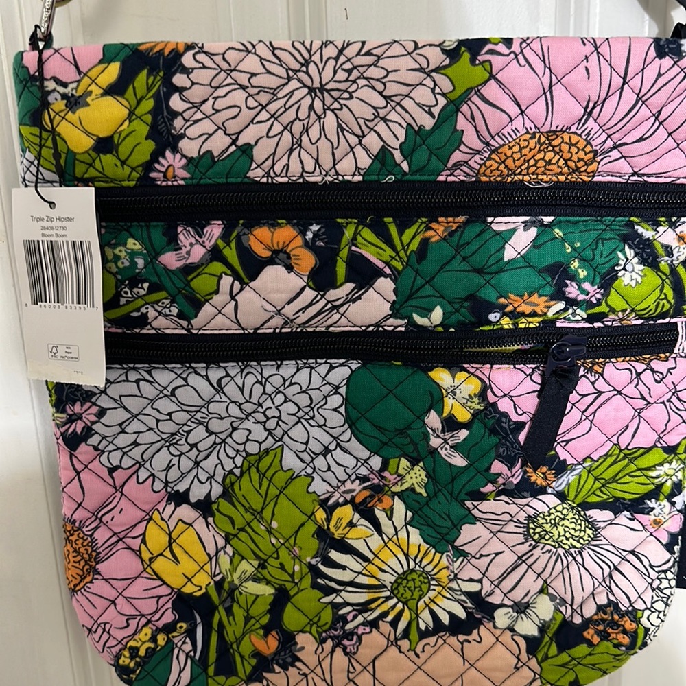 Vera Bradley Triple Zip Hipster bag New
